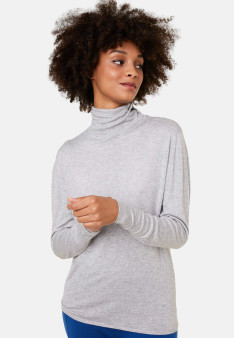 Bamboo cashmere turtleneck t-shirt - Aerio