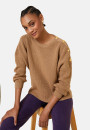 Pull col rond épaule boutonné en laine mérinos - Gao 7860 soleil - 89 Moutarde