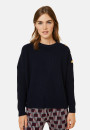 Pull col rond épaule boutonné en laine mérinos - Gao 7860 soleil - 89 Moutarde