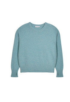 Wool and cashmere mitten-sleeved round-neck sweater - Gemma