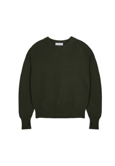 Wool and cashmere mitten-sleeved round-neck sweater - Gemma