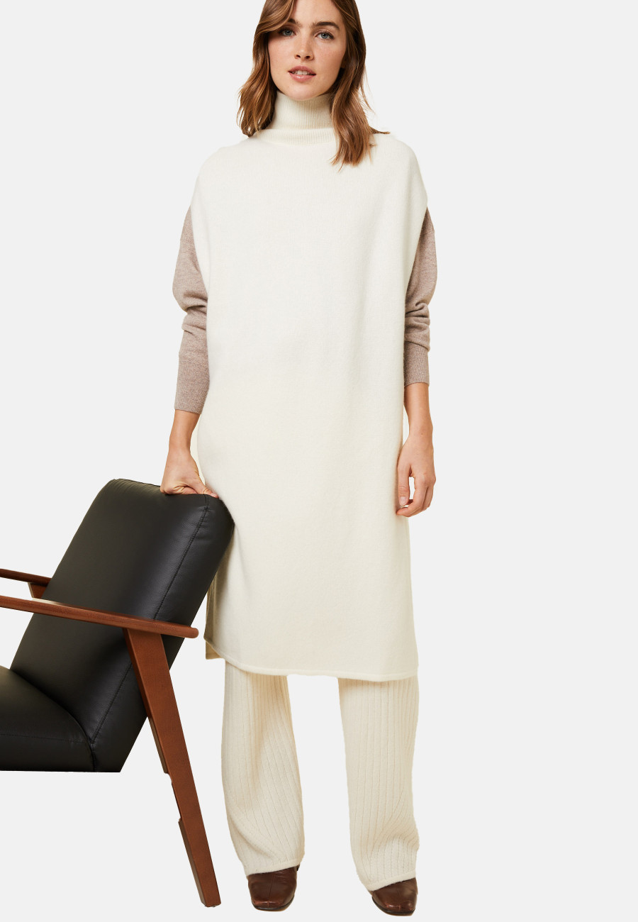 Sleeveless high neck tunic in wool and cashmere - Garance