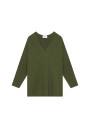 Pull manches chauve-souris en laine mérinos - Boxe 7850 foret - 83 Kaki