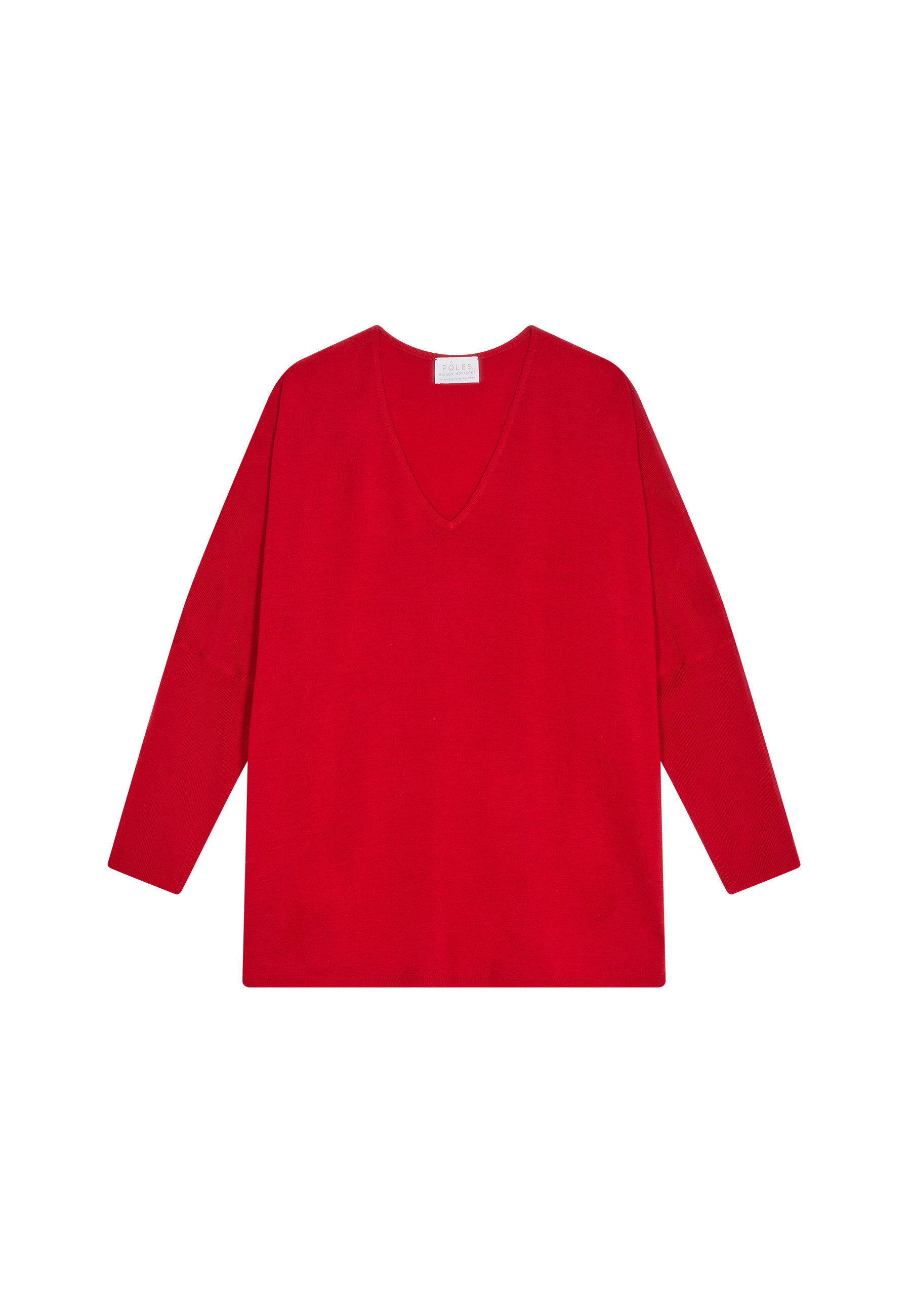 Pull manches chauve-souris en laine mérinos - Boxe 7850 foret - 83 Kaki
