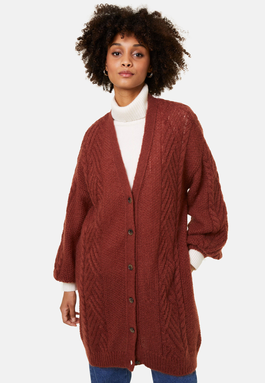 Balloon sleeve buttoned mohair coat - Galilee