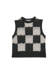Openwork sleeveless wool cocoon sweater - Geva