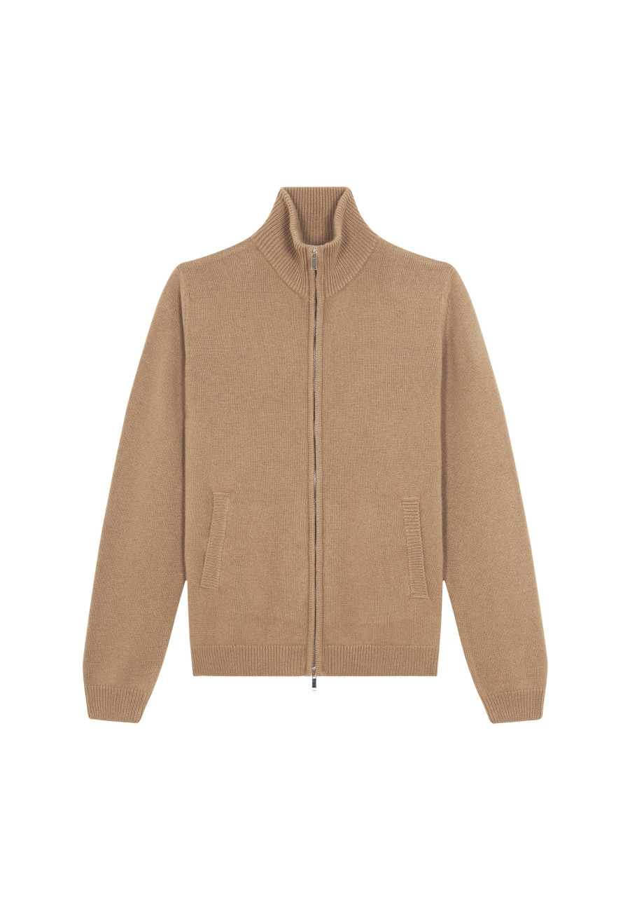Zipped jacket in 4-ply cashmere - Balthazar