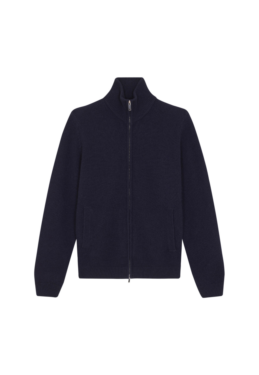 Zipped jacket in 4-ply cashmere - Balthazar