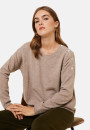 Pull ample boutonné à col rond en cachemire - Acene 7860 soleil - 89 Moutarde