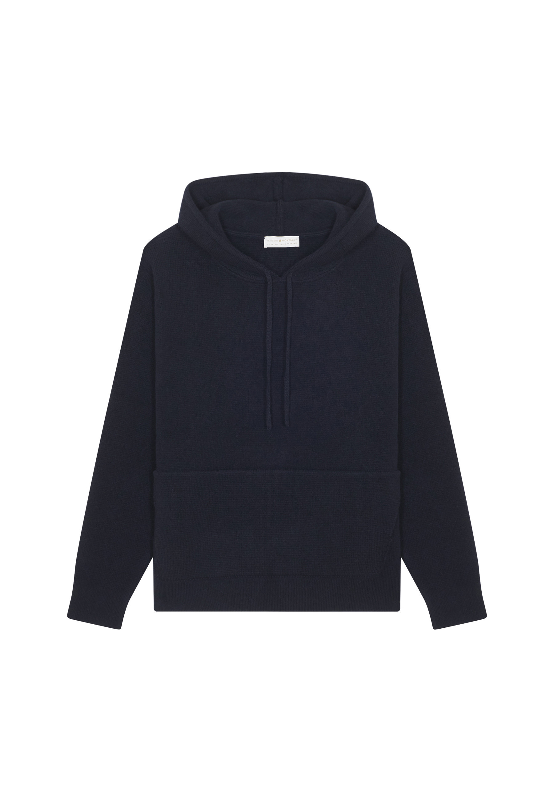 Hoodie à capuche avec poches en laine et cachemire - Fabio 7811 volute - 09 Gris moyen