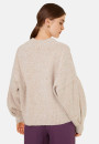 Pull ras de cou chiné en laine mélangée - Laetitia 7843 pacifique chine - 06 Bleu moyen