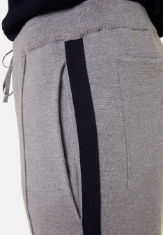 Pantalon à poches en laine mérinos et Fil Lumière - Franck