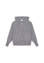 Gilet zippé à capuche manches chauves souris en cachemire et laine recyclés - Albin 7810 noir - 01 Noir