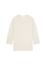 Loose sweater with slits in recycled cashmere and wool - Darius