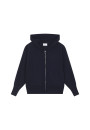 Gilet zippé à capuche manches chauves souris en cachemire et laine recyclés - Albin 7810 noir - 01 Noir