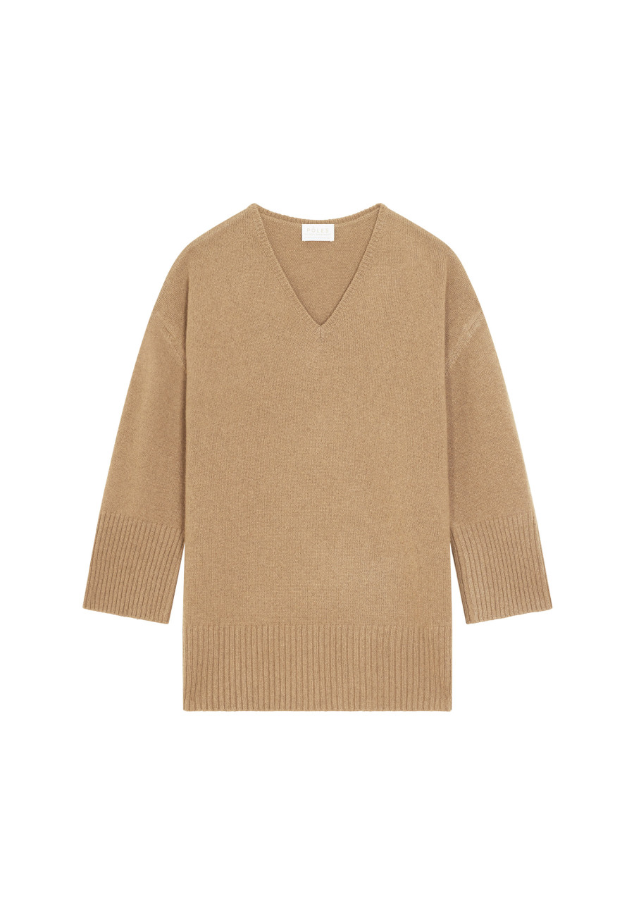 Loose sweater with slits in a cashmere blend - Darius