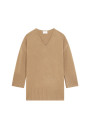 Pull ample à fentes en cachemire et laine recyclés - Darius 7820 camel - 88 Camel