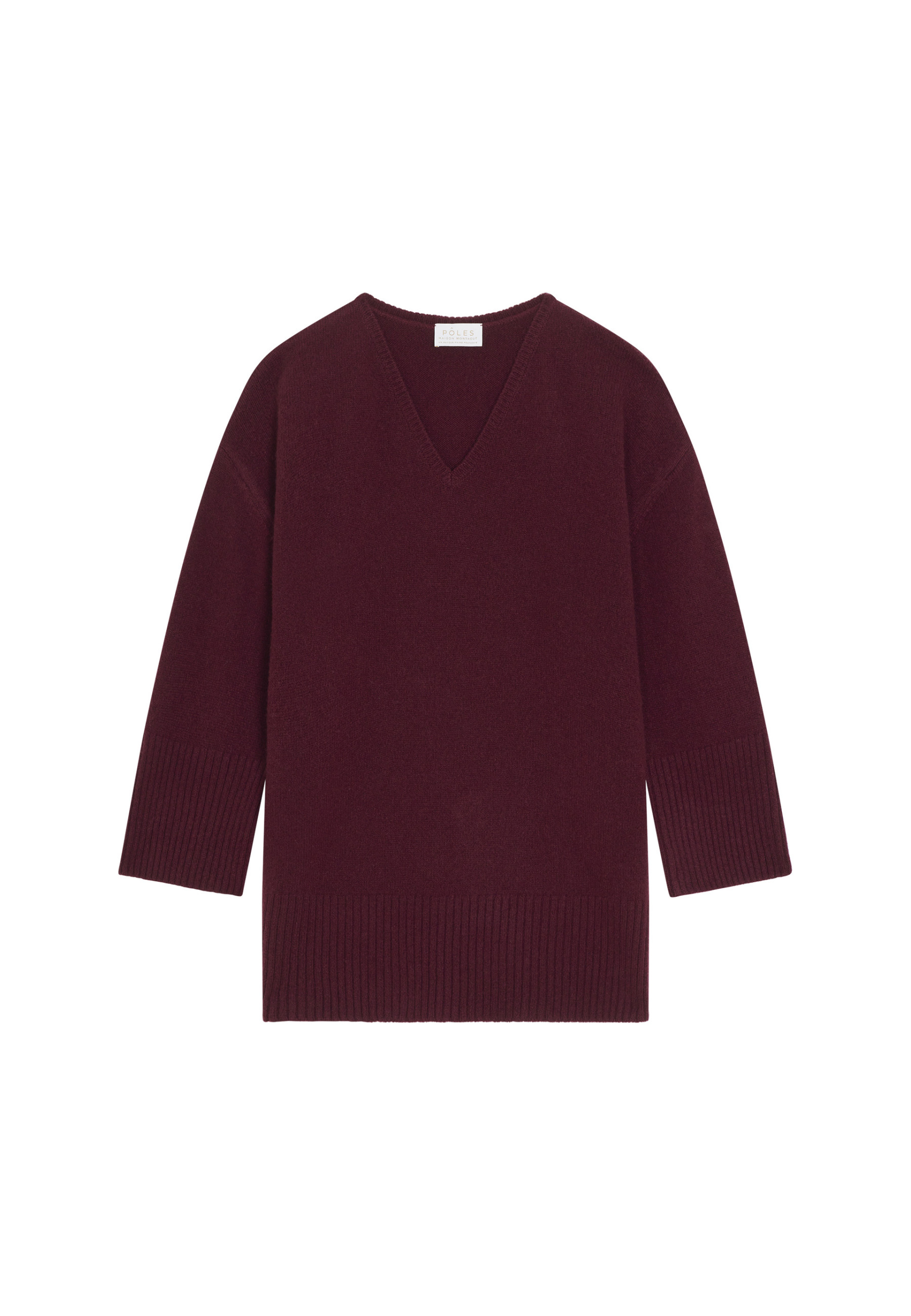 Loose sweater with slits in recycled cashmere and wool - Darius