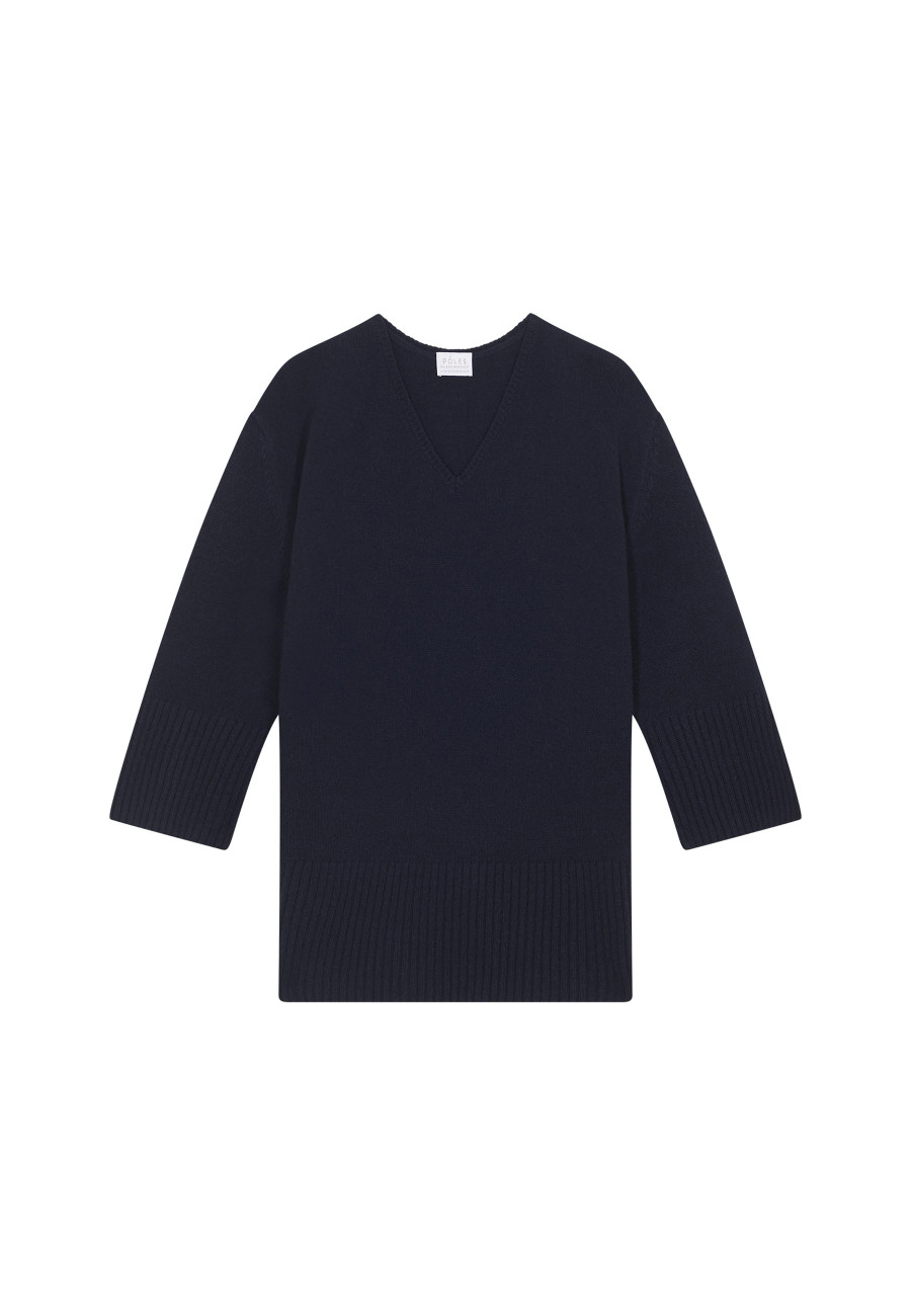 Loose sweater with slits in a cashmere blend - Darius