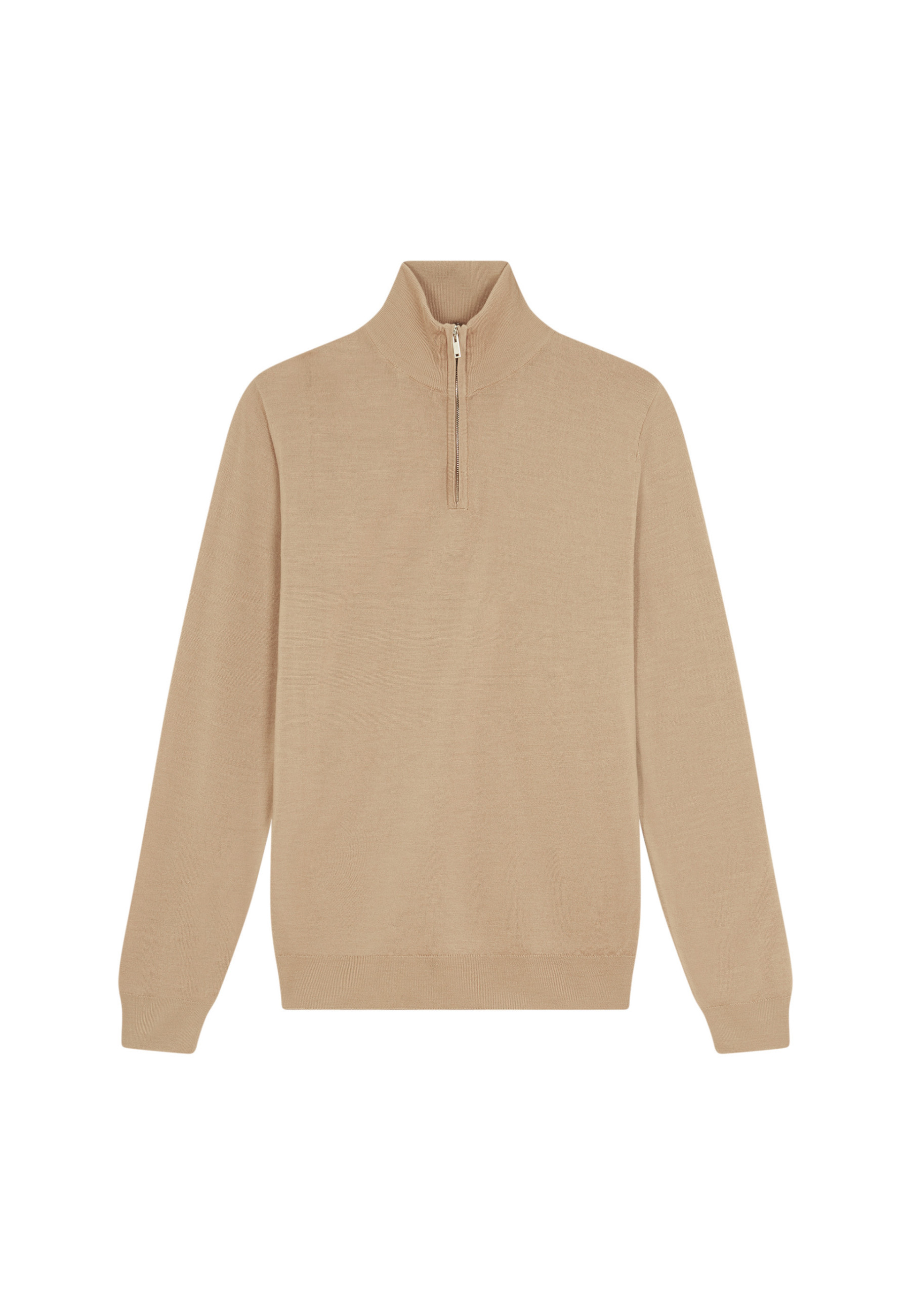 Pull col camionneur avec logo en laine mérinos - Ryan 7822 camel chine - 88 Camel