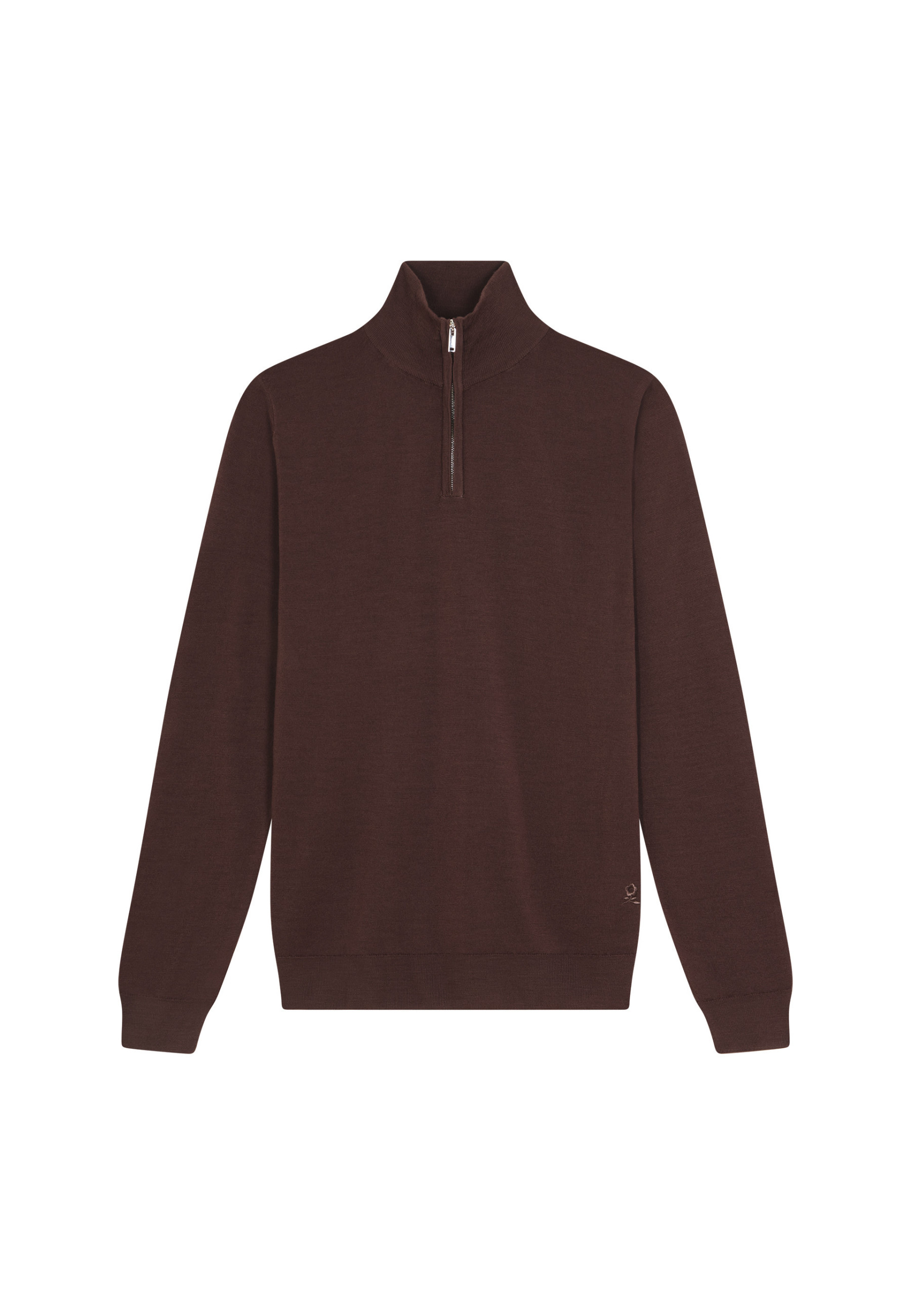 Pull col camionneur avec logo en laine mérinos - Ryan 7822 camel chine - 88 Camel
