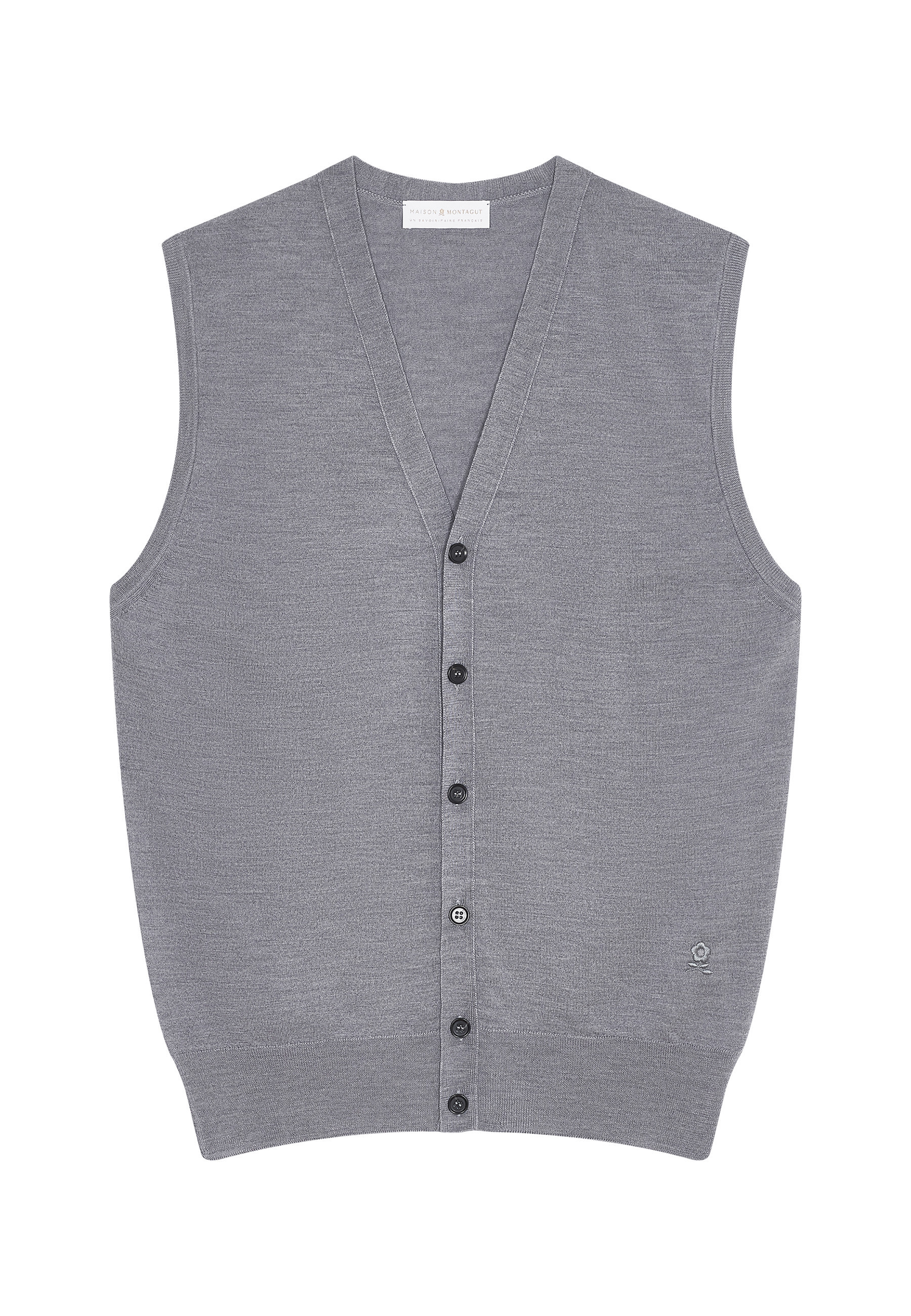 Gilet sans manches avec logo en laine mérinos - Ernardo