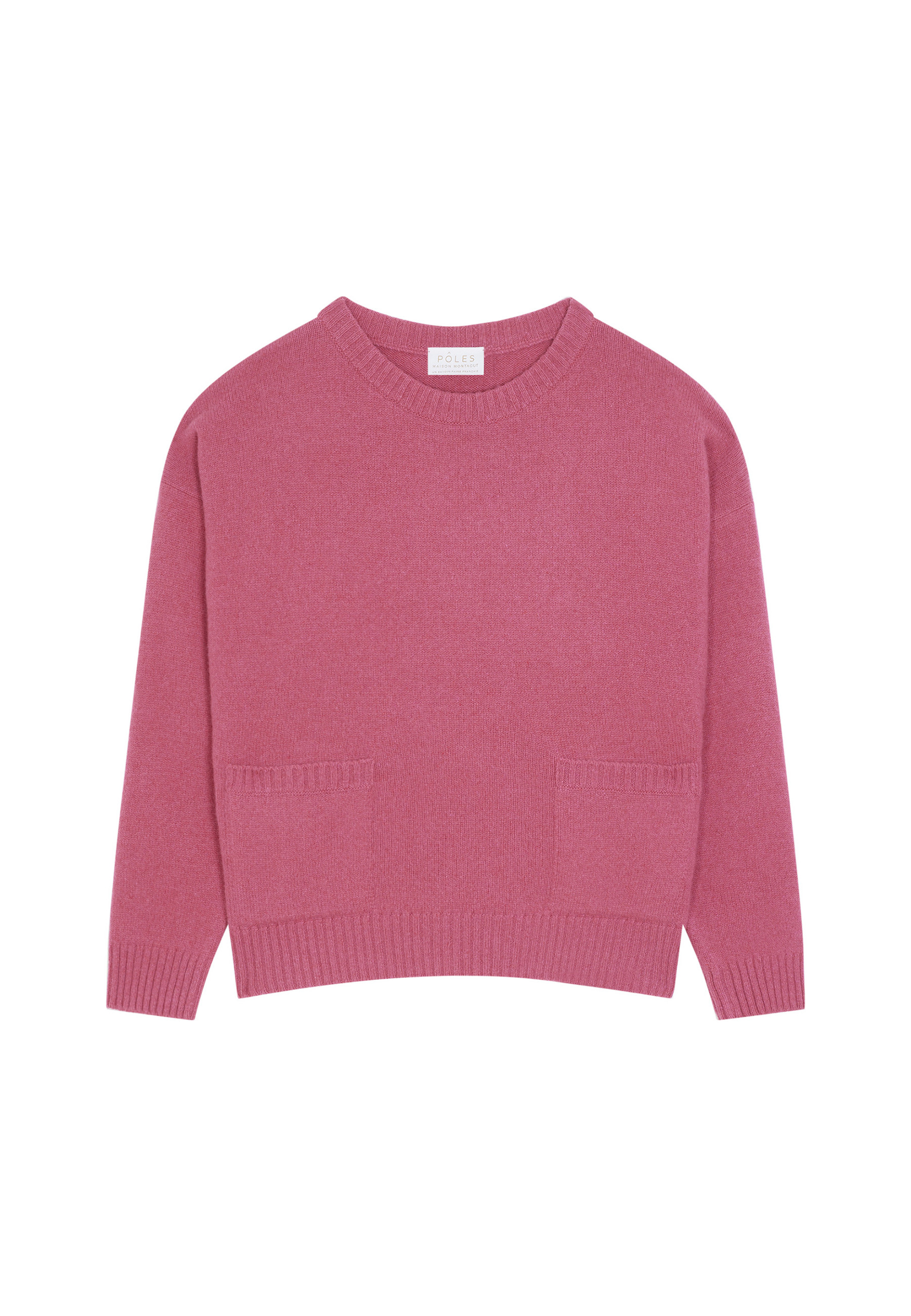 Pull ample à poches en cachemire et laine recyclés - Davina 7841 saphir - 06 Bleu moyen