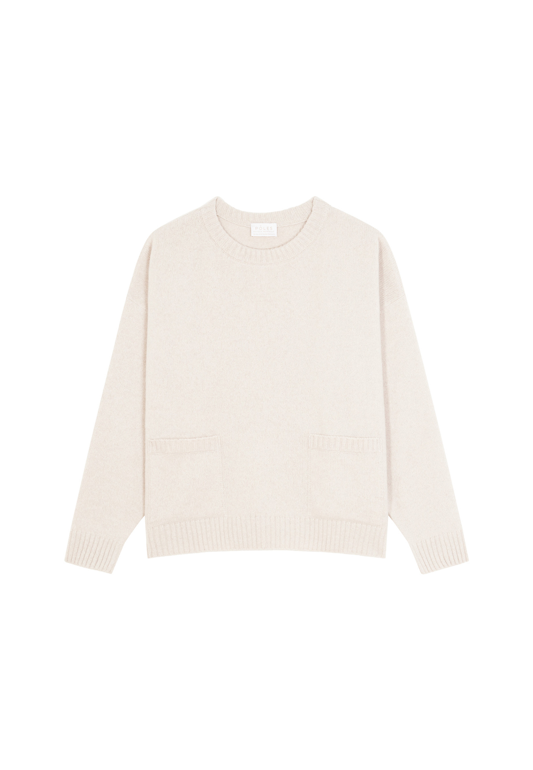 Pull ample à poches en cachemire et laine recyclés - Davina 7841 saphir - 06 Bleu moyen