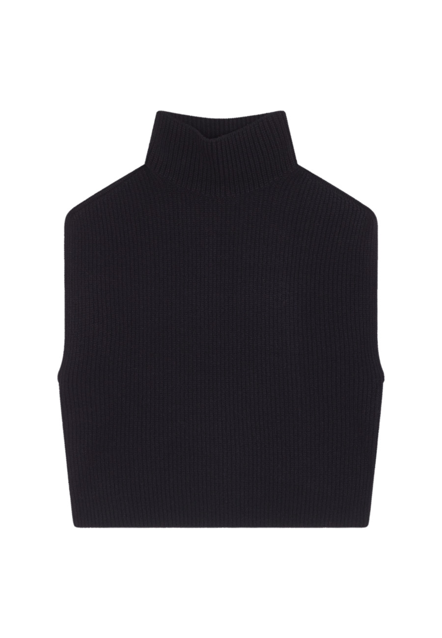 Pull col montant sans manches en cachemire mélangé - Dalya