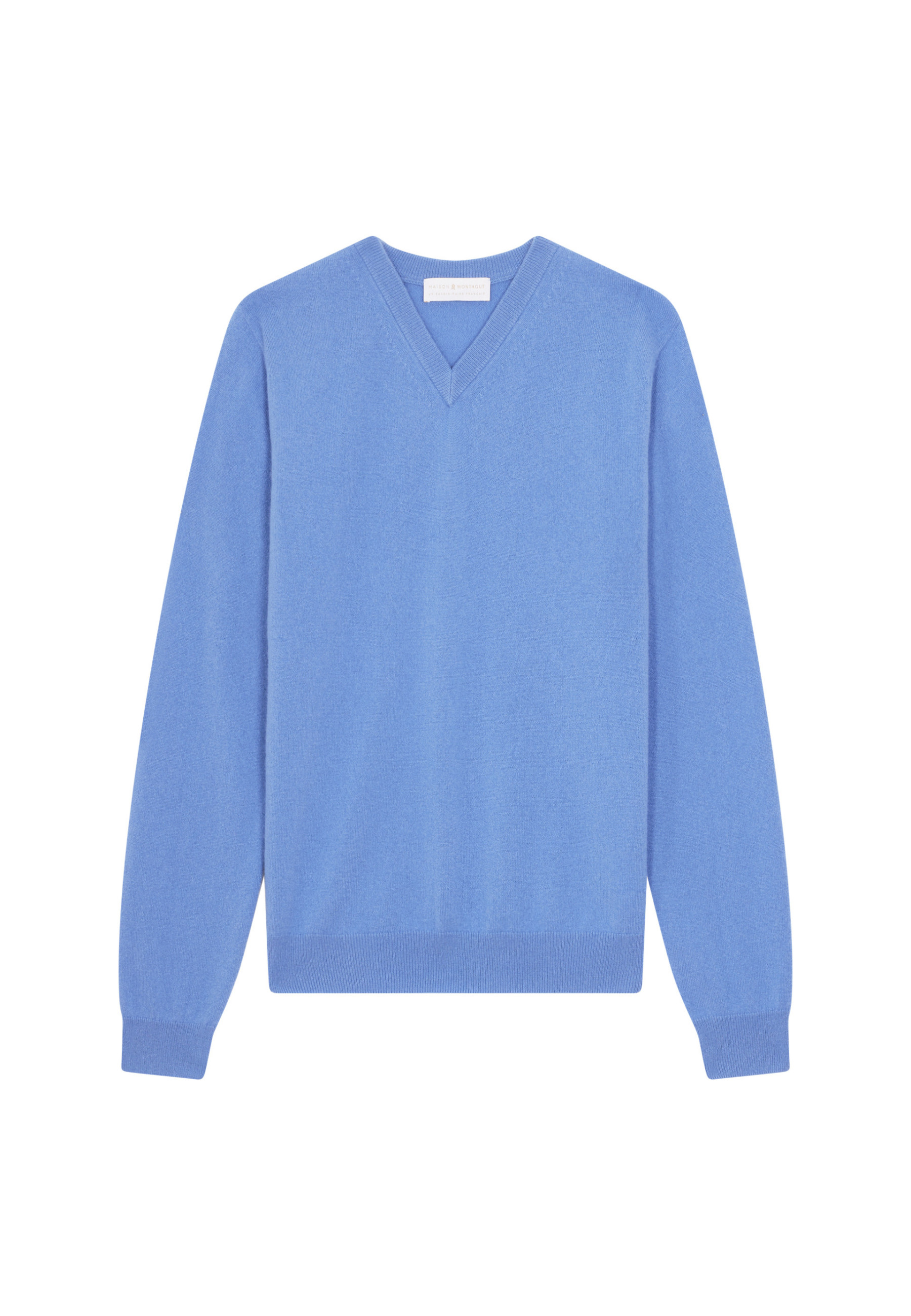 Pull col V en cachemire - Evann 7852 celadon - 94 Vert amande