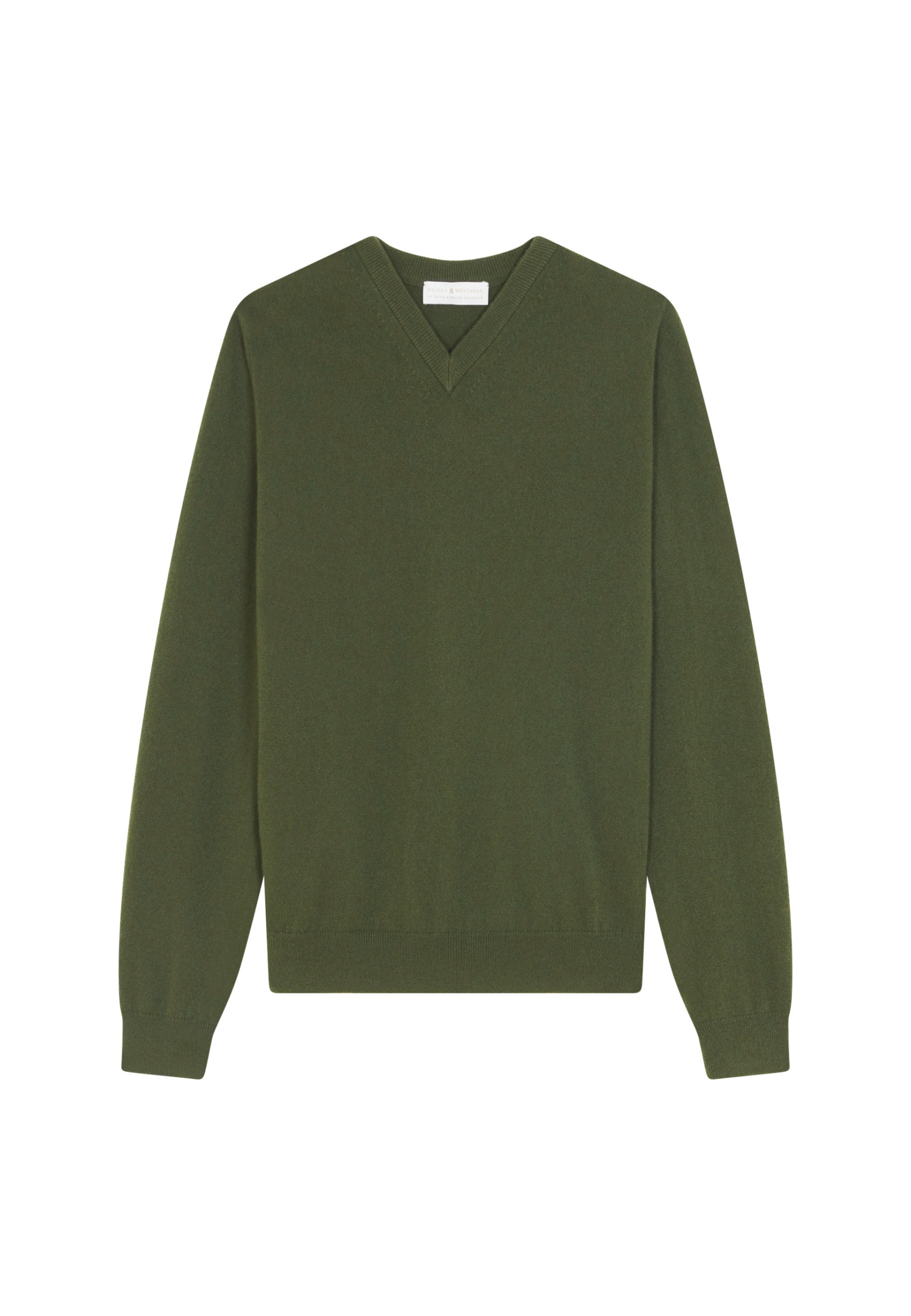 Pull col V en cachemire - Evann 7852 celadon - 94 Vert amande