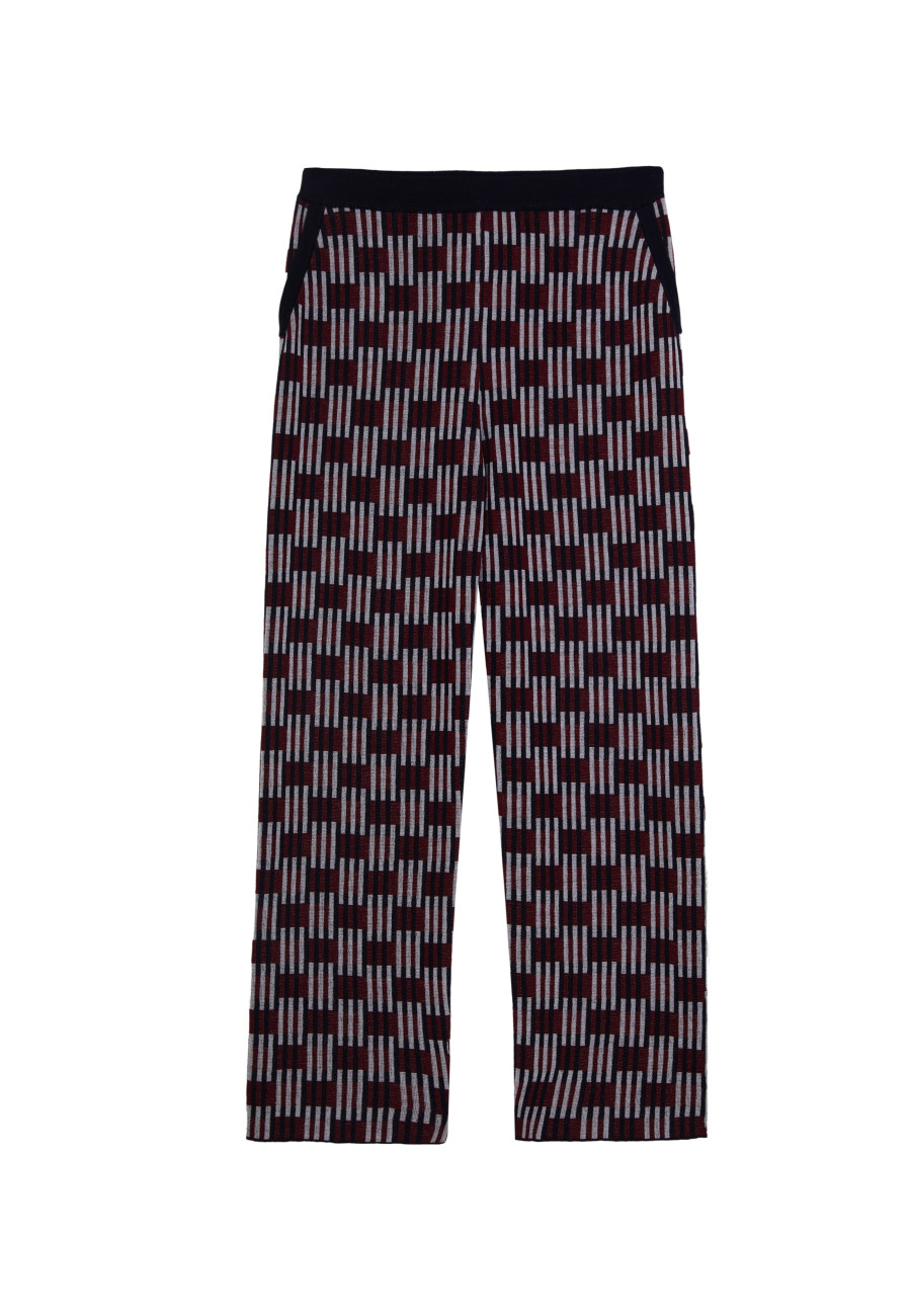 Pantalon à motifs en laine mérinos - Gill