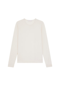 Round-neck cashmere sweater with rolled finishes - Ernest