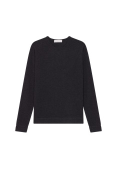 Round-neck cashmere sweater with rolled finishes - Ernest