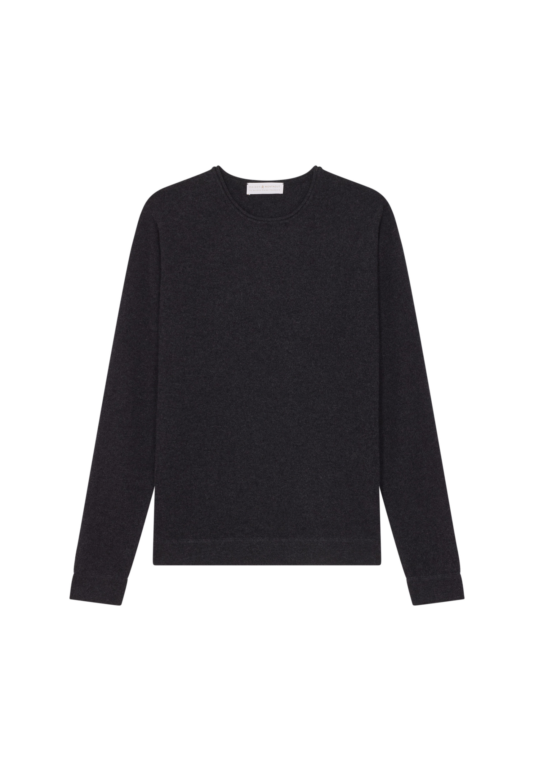 Pull col rond en cachemire finitions roulotées - Ernest 7820 camel - 88 Camel