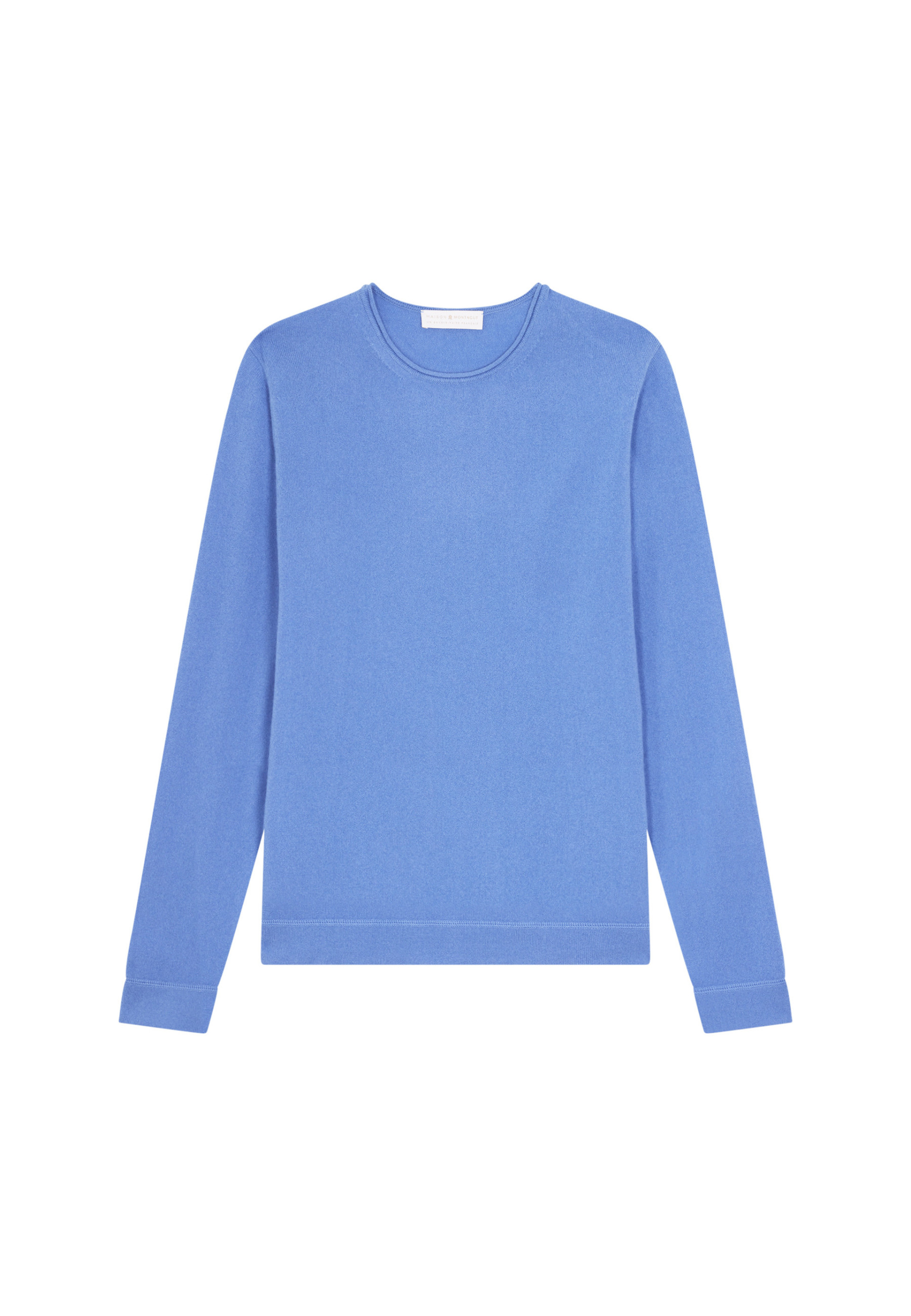 Pull col rond en cachemire finitions roulotées - Ernest 7820 camel - 88 Camel