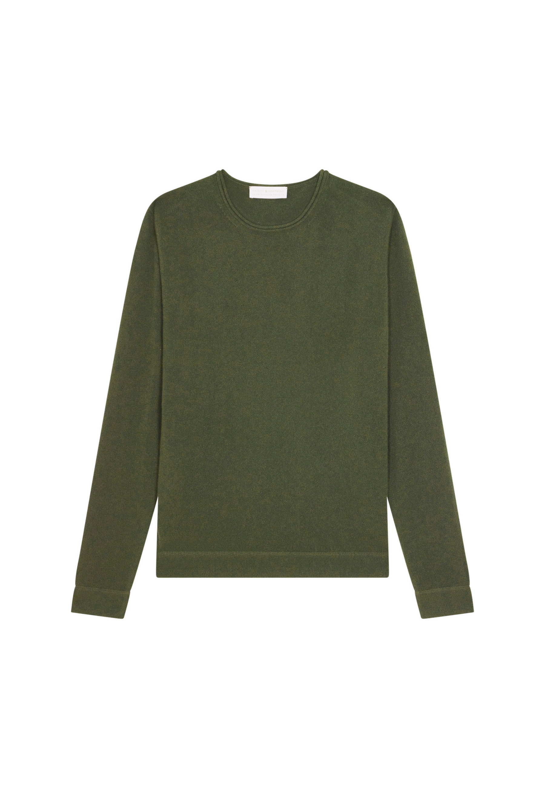 Round-neck cashmere sweater with rolled finishes - Ernest