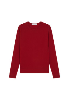 Pull col rond en cachemire finitions roulotées - Ernest 7820 camel - 88 Camel