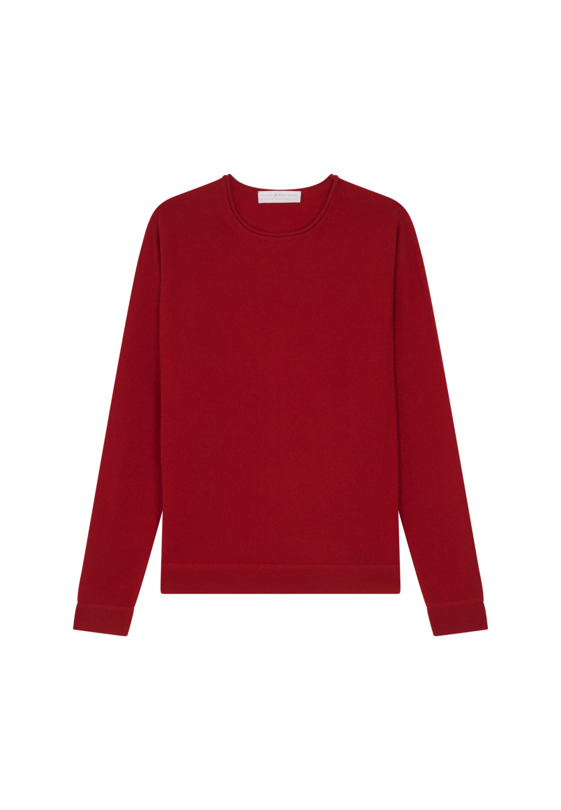 Pull col rond en cachemire finitions roulotées - Ernest 7820 camel - 88 Camel