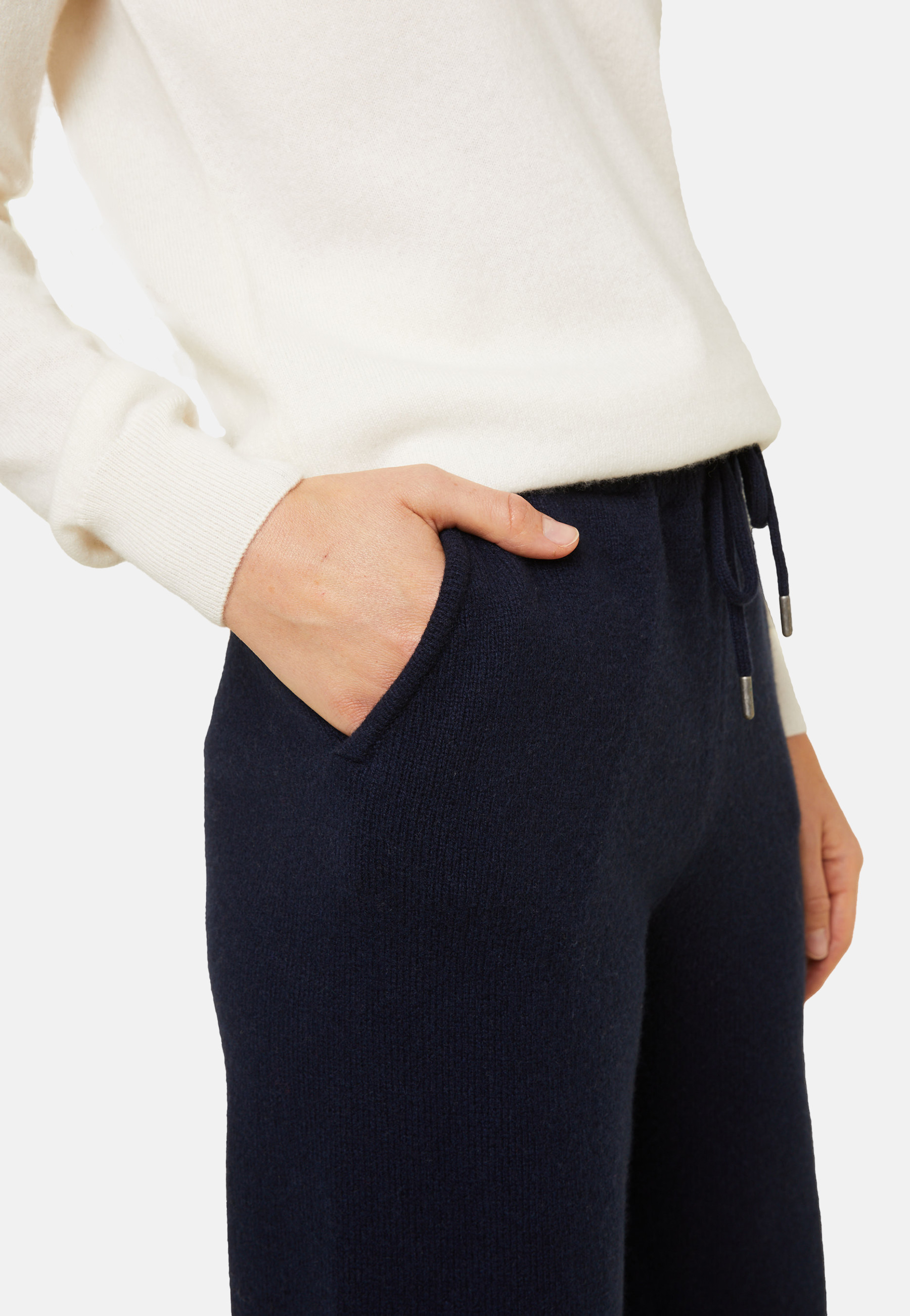 Jogger à poches en cachemire et laine recyclés - Anka 7811 volute - 09 Gris moyen