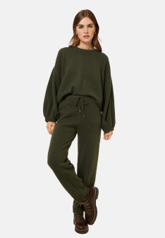 Joggers with pockets in recycled cashmere and wool - Anka