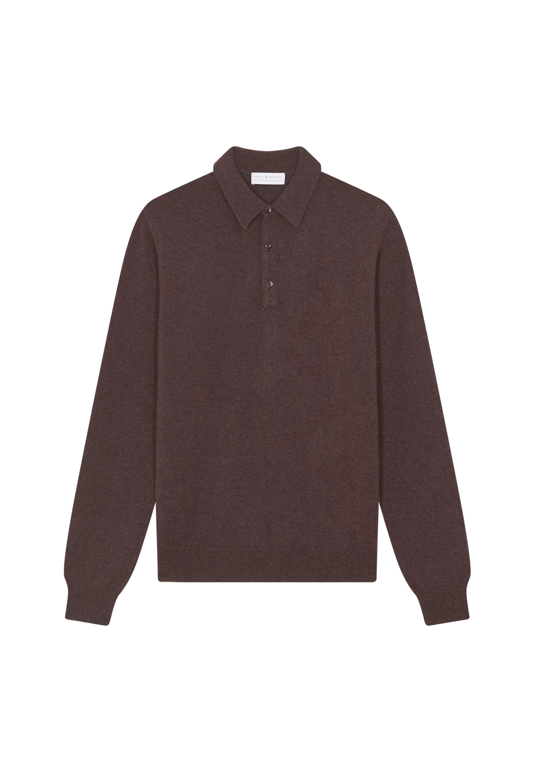 Pull col polo en cachemire - Emerson 7830 brun - 47 Marron foncé