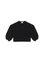 Round-neck sweater with balloon sleeves in recycled cashmere and wool - Lamara