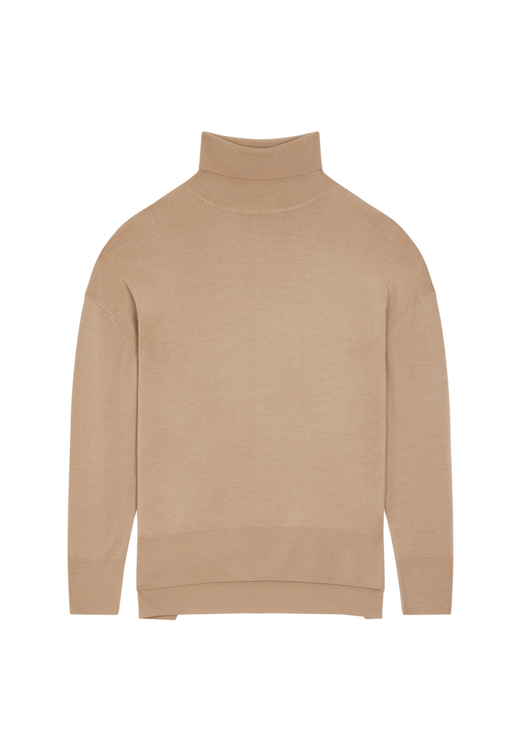 Pull col roulé à fentes en laine mérinos - Amy 7870 ecureuil - 92 Rouille