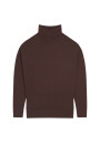 Merino wool turtleneck sweater with slits - Amy