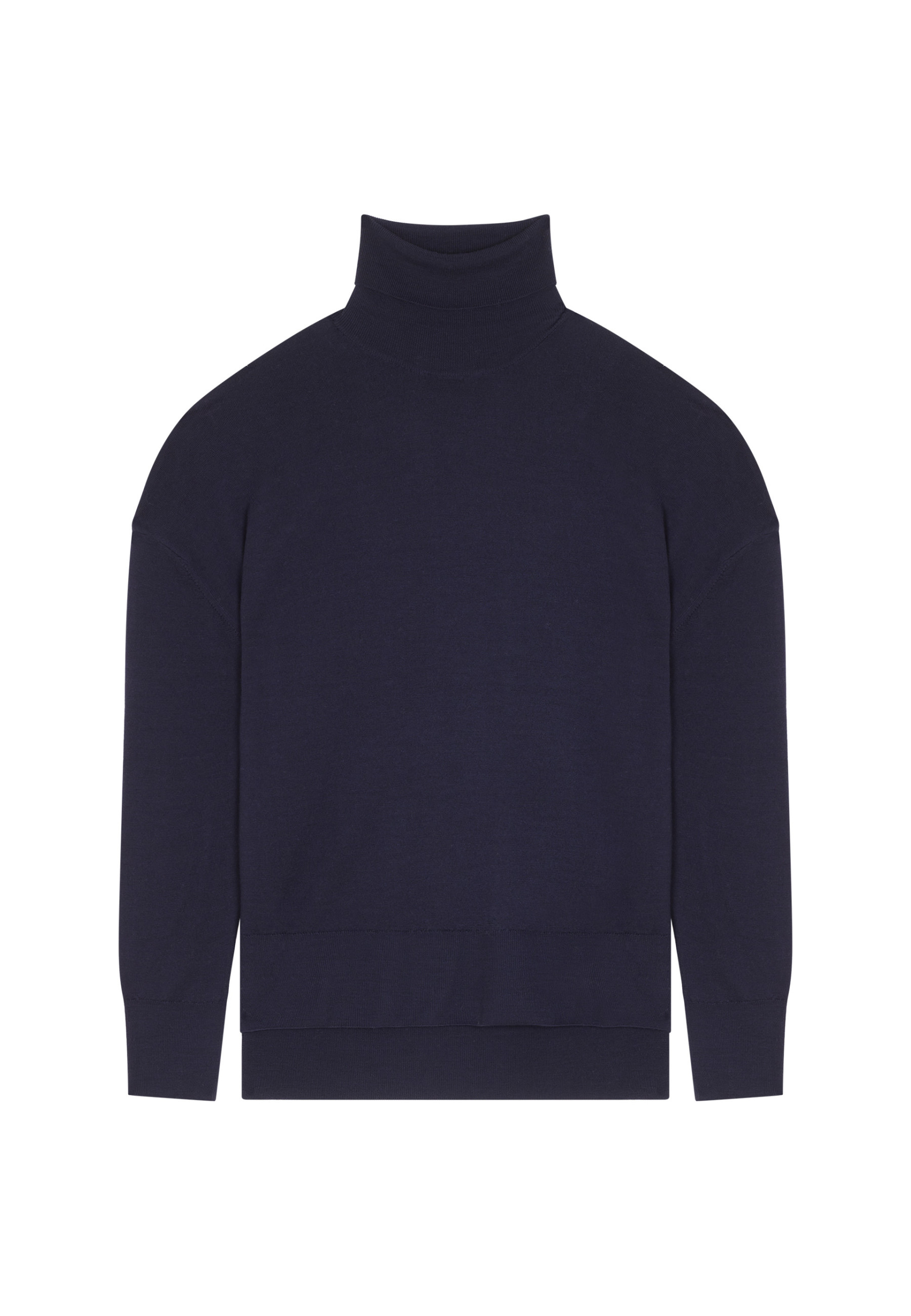 Pull col roulé à fentes en laine mérinos - Amy 7870 ecureuil - 92 Rouille
