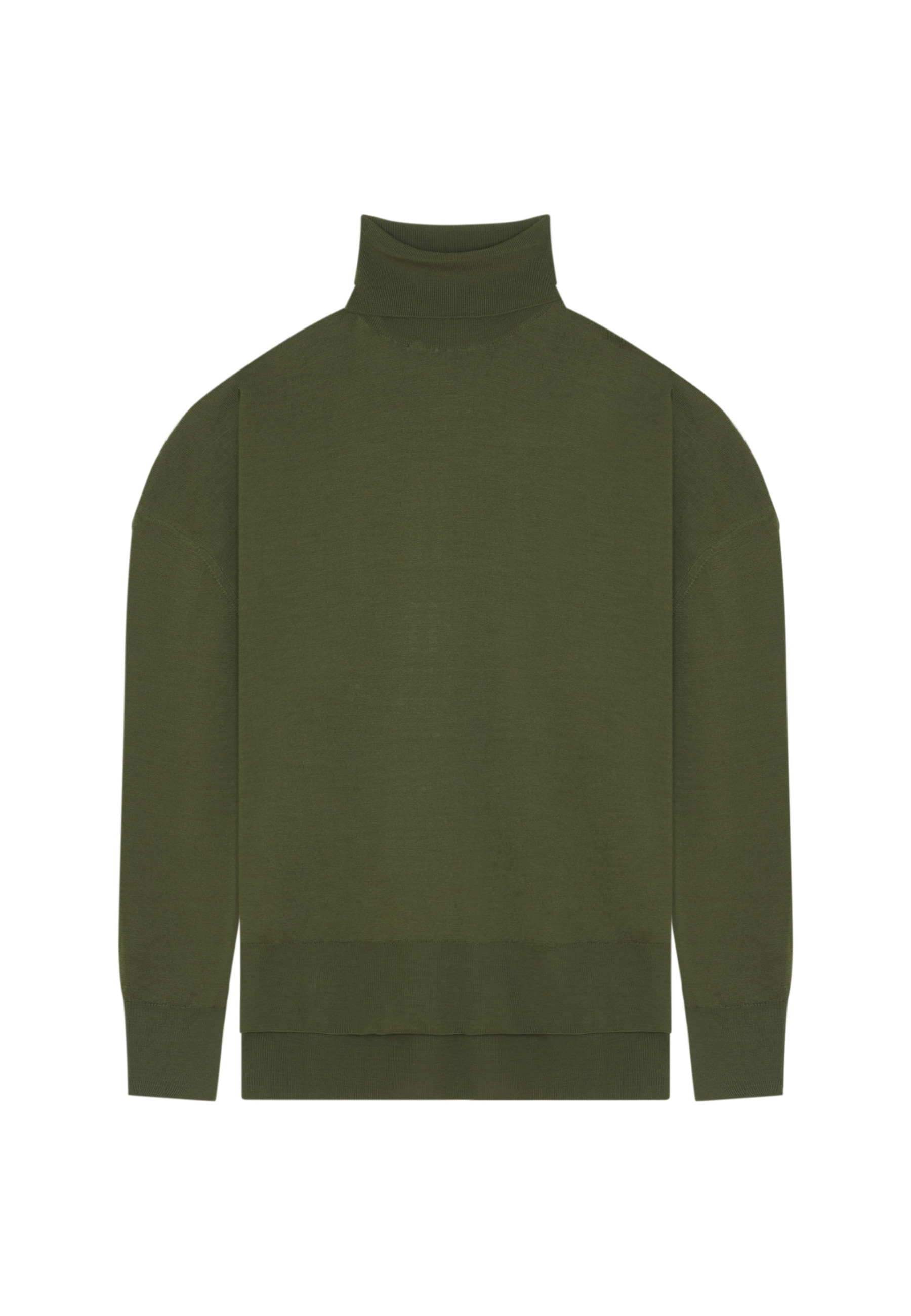 Pull col roulé à fentes en laine mérinos - Amy 7870 ecureuil - 92 Rouille
