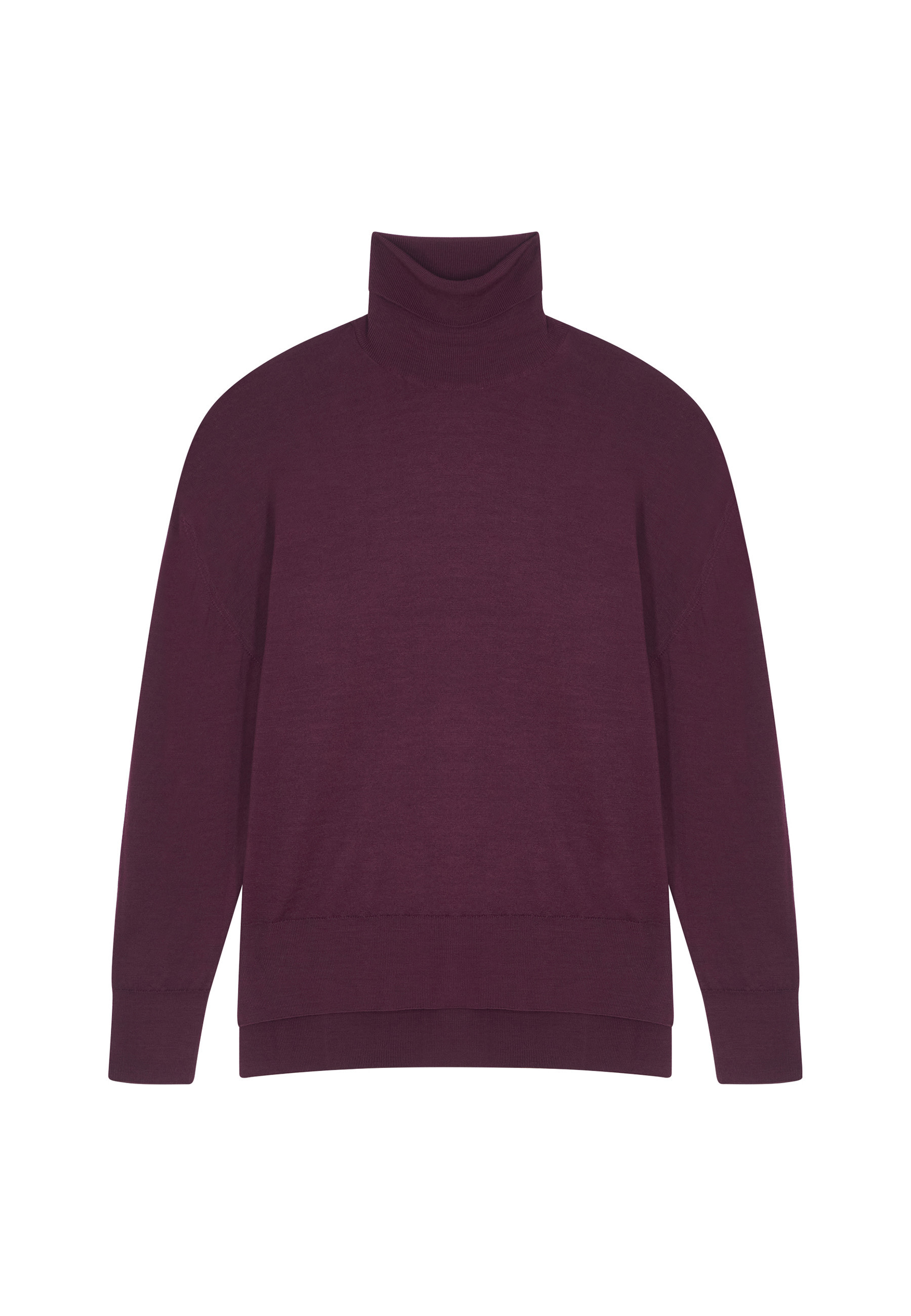 Pull col roulé à fentes en laine mérinos - Amy 7870 ecureuil - 92 Rouille