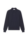 Polo neck sweater with logo in merino wool - Eni