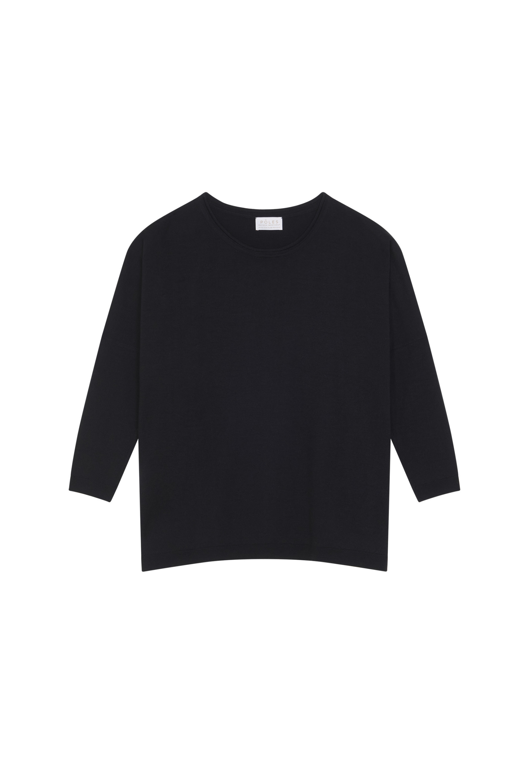 Pull ample col rond en laine mérinos - Azel 7801 ecru - 82 Ecru
